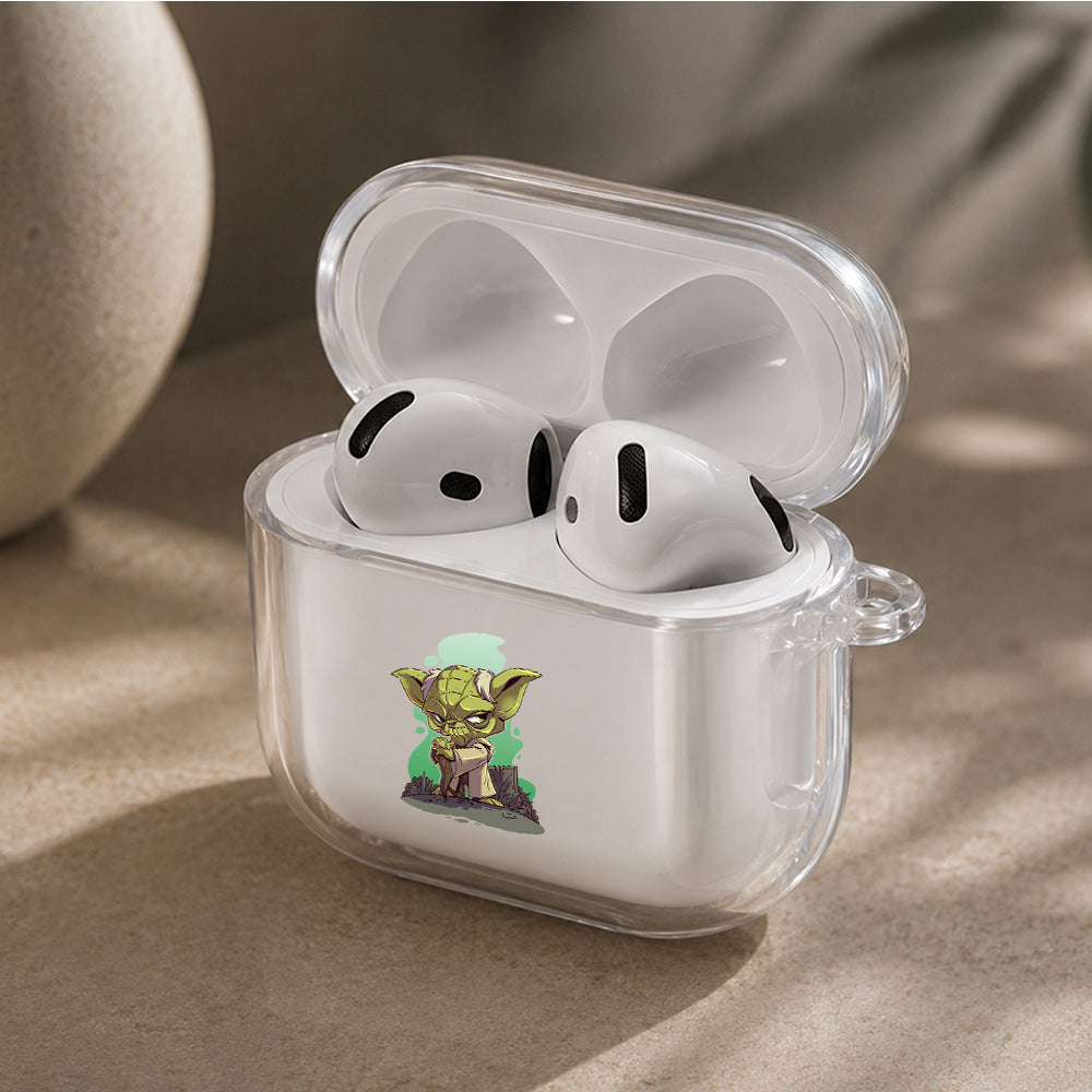 Grand Master Yoda Chibi Protective Apple Airpods 4 Clear Case - Durable Clear Protection