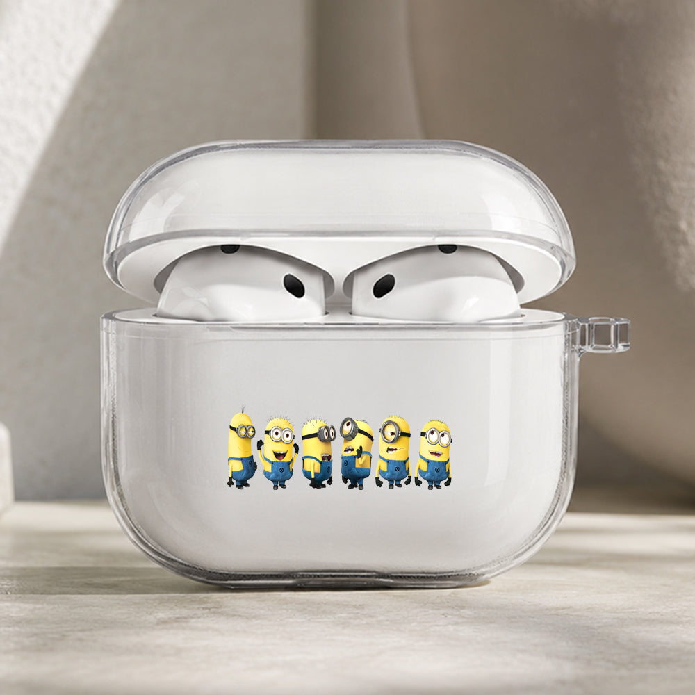 Six Minions Protective Apple AirPods Pro 3 Clear Case | Shockproof Cover