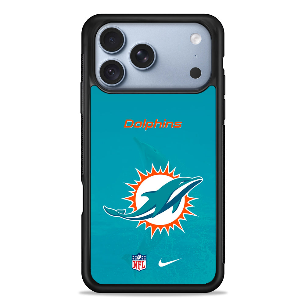 NFL Miami Dolphins Nike Logo iPhone 18 Pro Case - iPhone 18 Pro Silicone Case