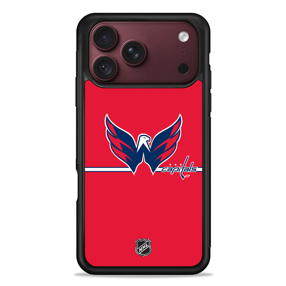 NHL Washington Capitals Red iPhone 18 Pro Max Case – Slim Silicone Protective Cover