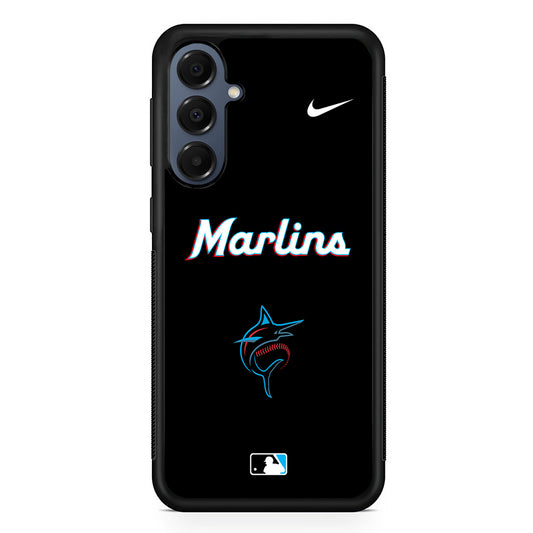 MLB Miami Marlins Black Nike Samsung Galaxy A16 Case | Slim Protective Cover for Samsung Galaxy A16