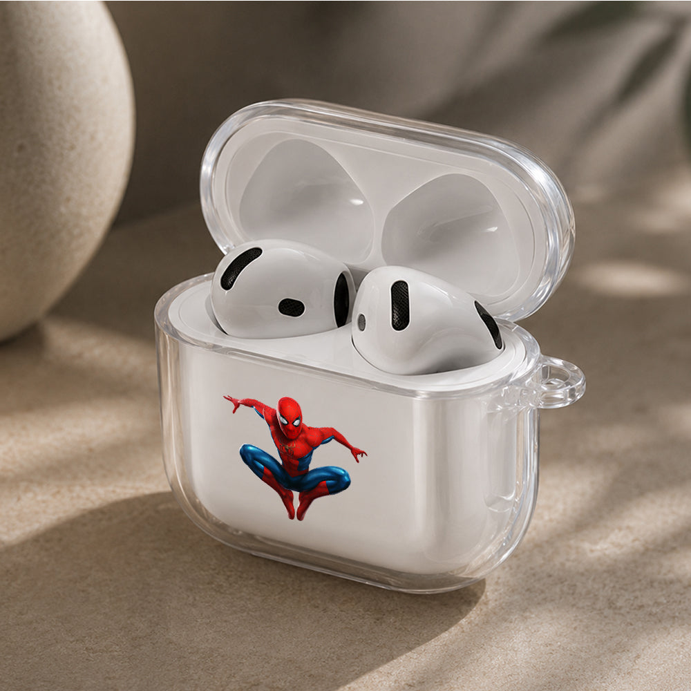 Spider-Man Red and Blue Suit Protective Apple Airpods 4 Clear Case - Durable Clear Protection