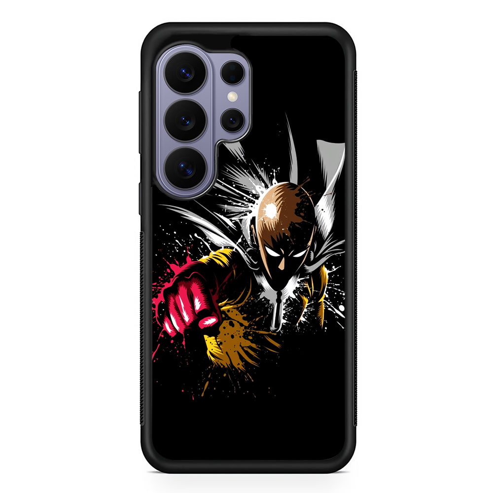 One Punch Man Saitama Painting Samsung Galaxy S26 Ultra Case | Protective Rubber Cover