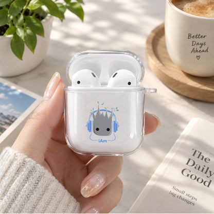 Groot Music Code Protective Clear Case Cover For Apple Airpods | Soft Silicone AirPods 1 / 2 Case | Protective Cover