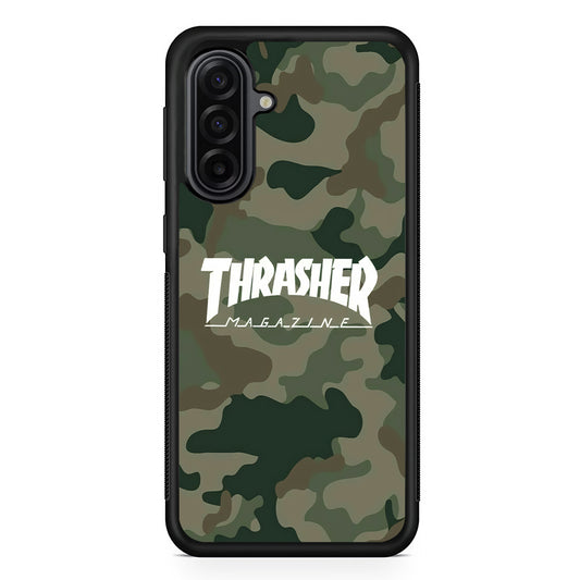 Thrasher Magazine Green Army Samsung Galaxy A17 Case | Durable Rubber Samsung Galaxy A17 Phone Case