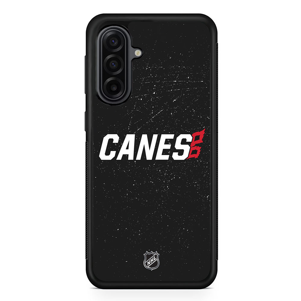 NHL Carolina Hurricanes Black Samsung Galaxy A17 Case | Durable Rubber Samsung Galaxy A17 Phone Case