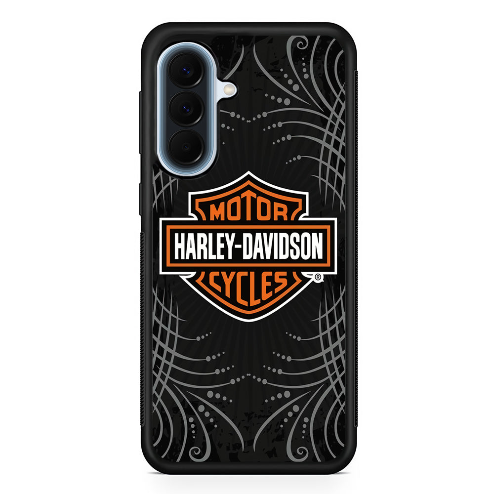 Harley Davidson Grey Motif Samsung Galaxy A57 Case | Slim Samsung Galaxy A57 Protective Case