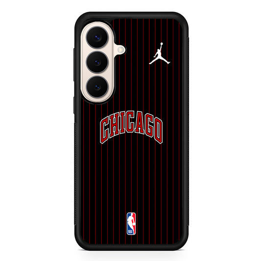 NBA Chicago Bulls Black Jordan Samsung Galaxy S26 Case – Slim Protective Phone Cover
