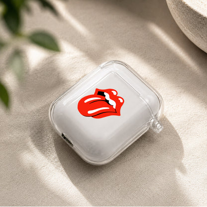 Rolling Stones Iconic Protective Clear Case Cover For Apple Airpods | Soft Silicone AirPods 1 / 2 Case | Protective Cover