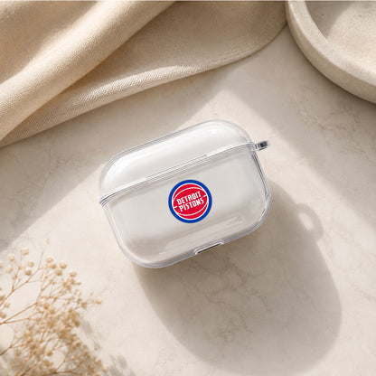 NBA Detroit Pistons Symbol Protective Apple AirPods Pro 3 Clear Case | Shockproof Cover