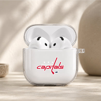 NHL Washington Capitals Logo Protective Apple Airpods 4 Clear Case - Durable Clear Protection
