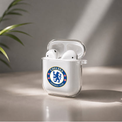 Chelsea Logo Protective Clear Case Cover For Apple Airpods | Soft Silicone AirPods 1 / 2 Case | Protective Cover