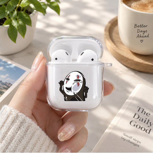 No Face Stick In The Glass Protective Clear Case Cover For Apple Airpods | Soft Silicone AirPods 1 / 2 Case | Protective Cover