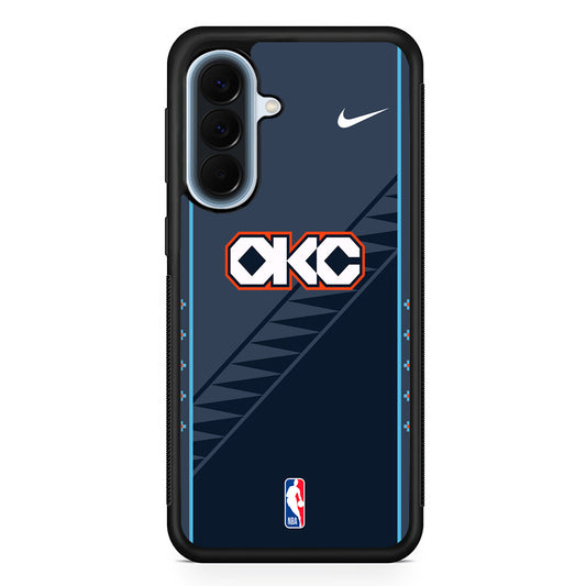 NBA Oklahoma City Thunder Navy Nike Samsung Galaxy A57 Case | Slim Samsung Galaxy A57 Protective Case