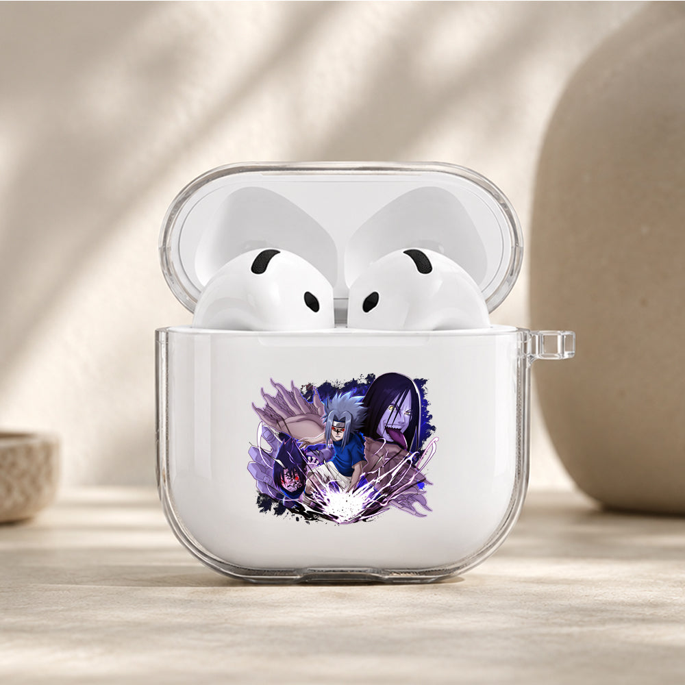 Sasuke Dark Form Protective Apple Airpods 4 Clear Case - Durable Clear Protection