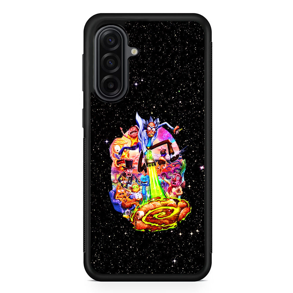 Rick and Morty Galaxy Starlight Samsung Galaxy A17 Case | Durable Rubber Samsung Galaxy A17 Phone Case
