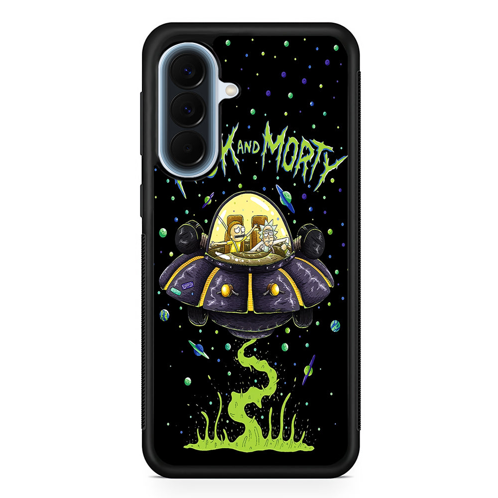 Rick and Morty Spacecraft Samsung Galaxy A57 Case | Slim Samsung Galaxy A57 Protective Case