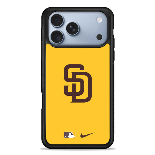 MLB San Diego Padres Yellow Nike iPhone 18 Pro Case - iPhone 18 Pro Silicone Case