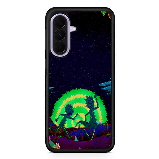 Rick and Morty Green Portal Samsung Galaxy A37 Case | Samsung Galaxy A37 Rubber Protective Case