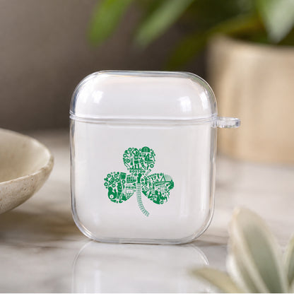 NBA Boston Celtic Leaf of Life Protective Clear Case Cover For Apple Airpods | Soft Silicone AirPods 1 / 2 Case | Protective Cover