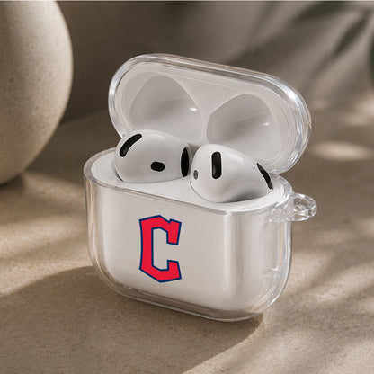MLB Cleveland Guardians Logo Protective Apple Airpods 4 Clear Case - Durable Clear Protection