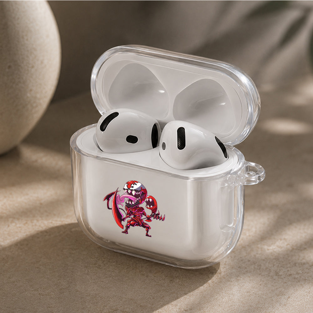 Carnage Chibi Version Protective Apple Airpods 4 Clear Case - Durable Clear Protection
