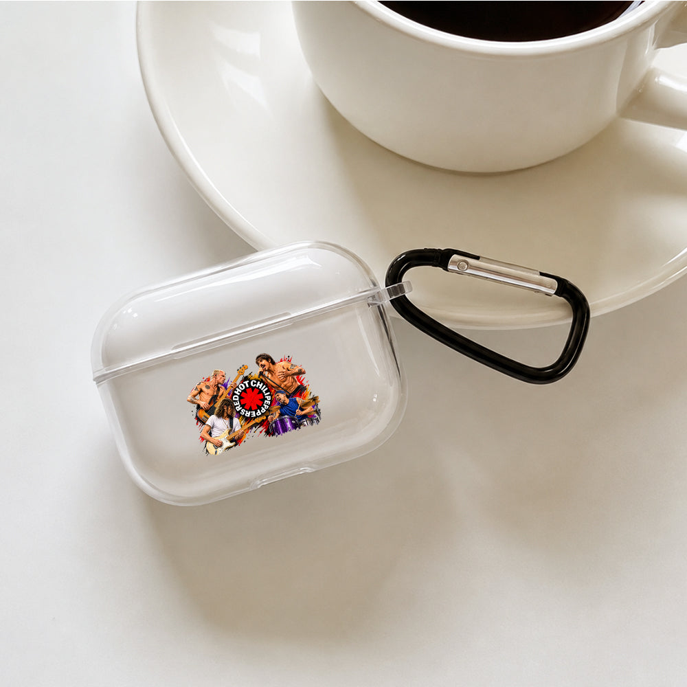 Red Hot Chili Peppers Band Protective Apple AirPods Pro 3 Clear Case | Shockproof Cover
