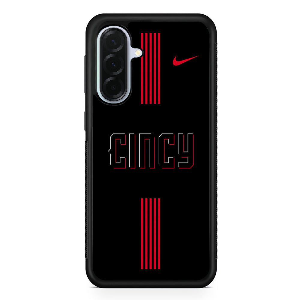 MLB Cincinnati Reds Black Nike Samsung Galaxy A36 Case | Durable Samsung Galaxy A36 Protective Case