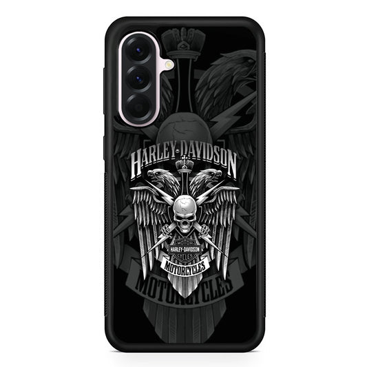Harley Davidson Silver Eagle Samsung Galaxy A56 Case | Samsung Galaxy A56 Protective Rubber Case