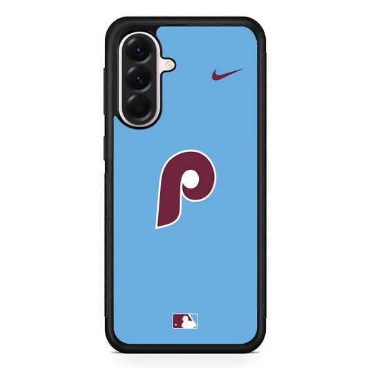 MLB Philadelphia Phillies Blue Nike Samsung Galaxy A56 Case | Samsung Galaxy A56 Protective Rubber Case
