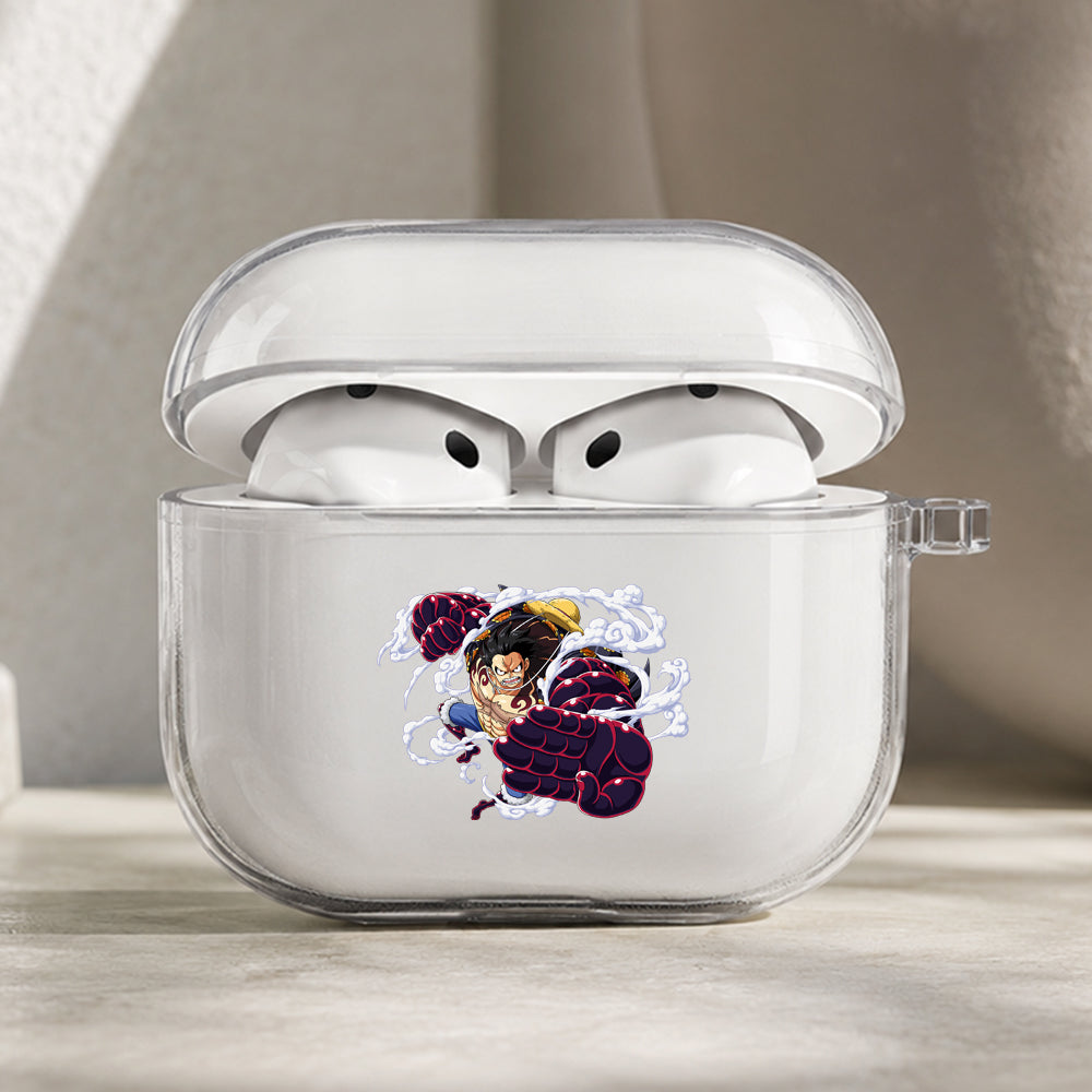 Monkey Luffy Boundman Form Protective Apple AirPods Pro 3 Clear Case | Shockproof Cover
