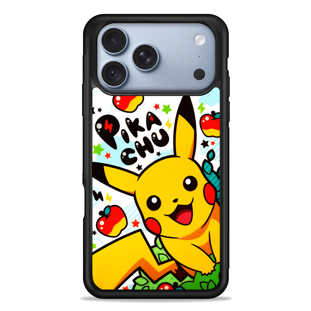 Cute Pikachu and Apple iPhone 18 Pro Case - iPhone 18 Pro Silicone Case
