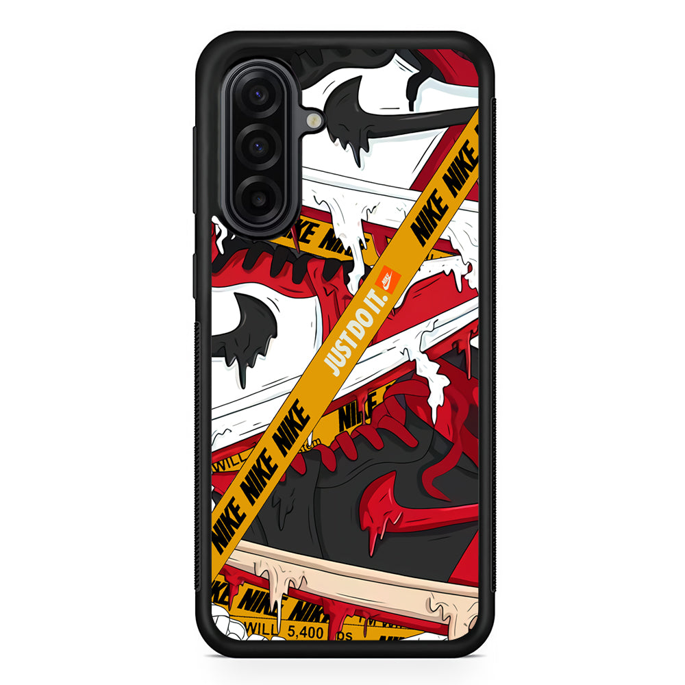 Nike Melt and Drip Samsung Galaxy A17 Case | Durable Rubber Samsung Galaxy A17 Phone Case