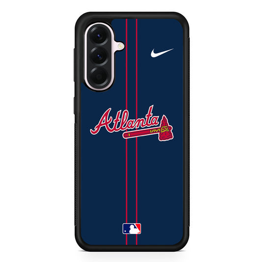 MLB Atlanta Braves Navy Nike Samsung Galaxy A56 Case | Samsung Galaxy A56 Protective Rubber Case