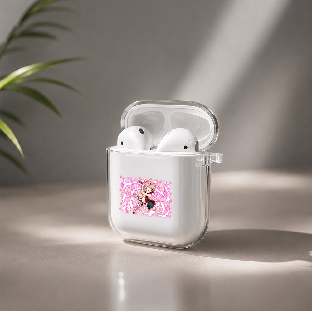 Young Sakura Haruno Protective Clear Case Cover For Apple Airpods | Soft Silicone AirPods 1 / 2 Case | Protective Cover