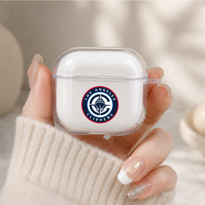 NBA LA Clippers Logo Protective Apple Airpods 4 Clear Case - Durable Clear Protection