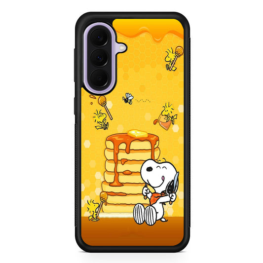 Snoopy Eats Honey Samsung Galaxy A37 Case | Samsung Galaxy A37 Rubber Protective Case