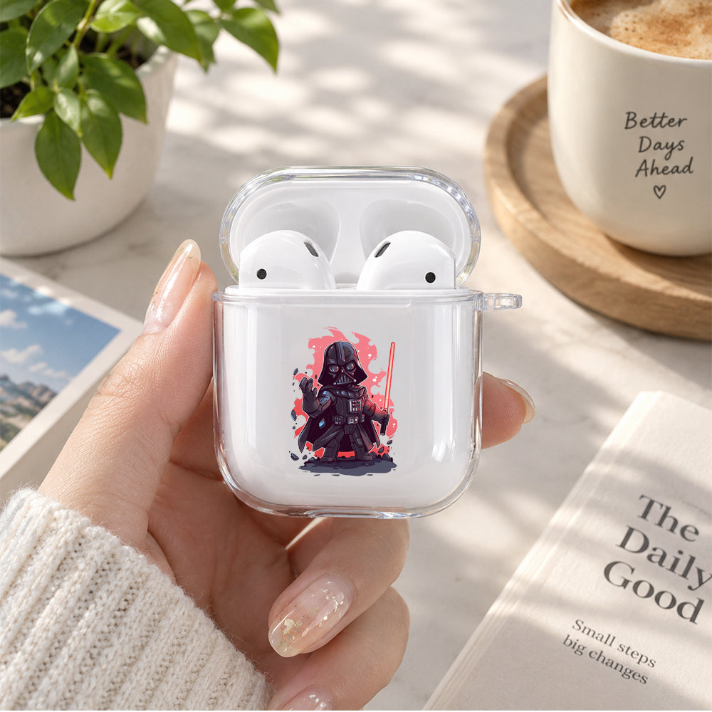 Darth Vader Star War Cartoon Protective Clear Case Cover For Apple Airpods | Soft Silicone AirPods 1 / 2 Case | Protective Cover