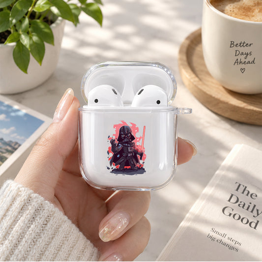Darth Vader Star War Cartoon Protective Clear Case Cover For Apple Airpods | Soft Silicone AirPods 1 / 2 Case | Protective Cover