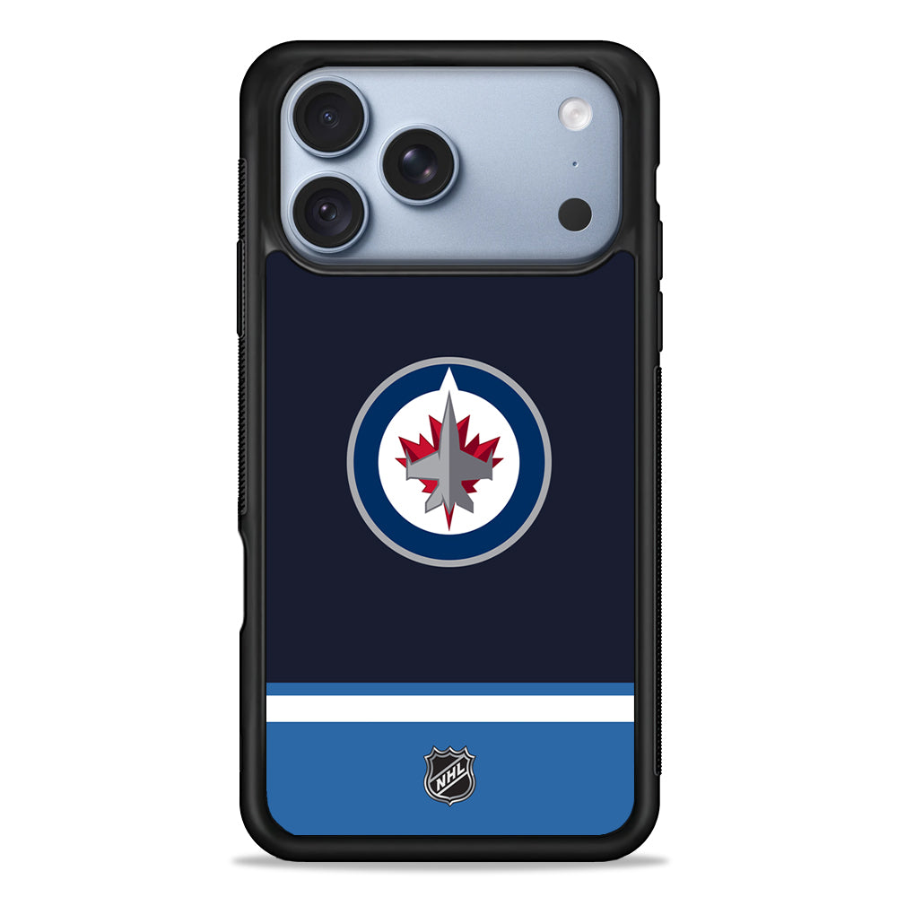 NHL Winnipeg Jets Navy iPhone 18 Pro Case - iPhone 18 Pro Silicone Case