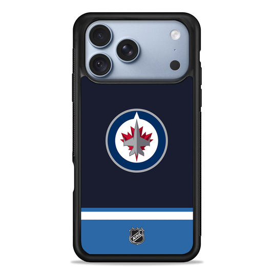 NHL Winnipeg Jets Navy iPhone 18 Pro Case - iPhone 18 Pro Silicone Case