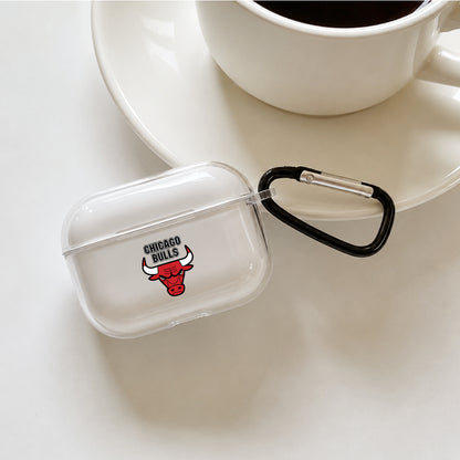 NBA Chicago Bulls Symbol Protective Apple AirPods Pro 3 Clear Case | Shockproof Cover