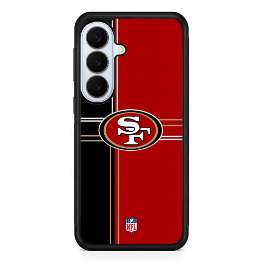 NFL San Francisco 49ers Red Black Samsung Galaxy S26 Plus Case | Slim Protective Rubber Cover