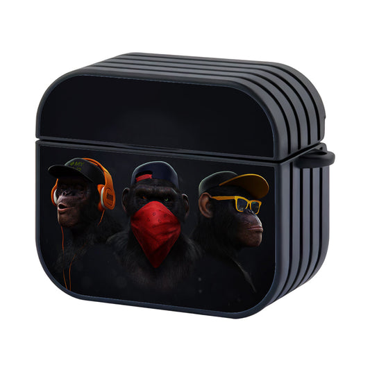 3 Wise Monkeys Swag Hard Plastic Case Cover For Apple AirPods 4 - AirPod Case - Altracase
