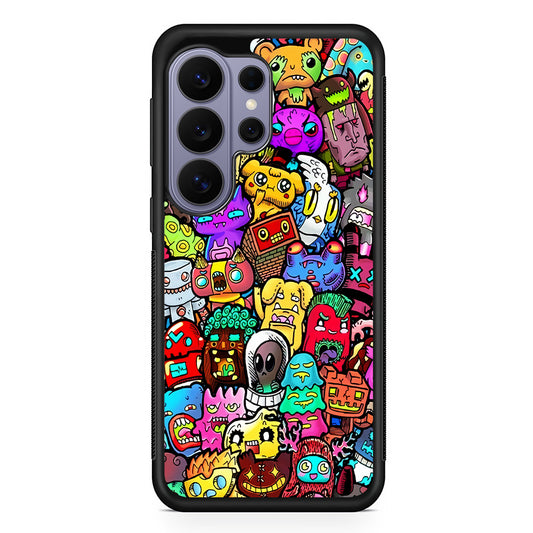 Doodle Cute Character Samsung Galaxy S26 Ultra Case | Protective Rubber Cover
