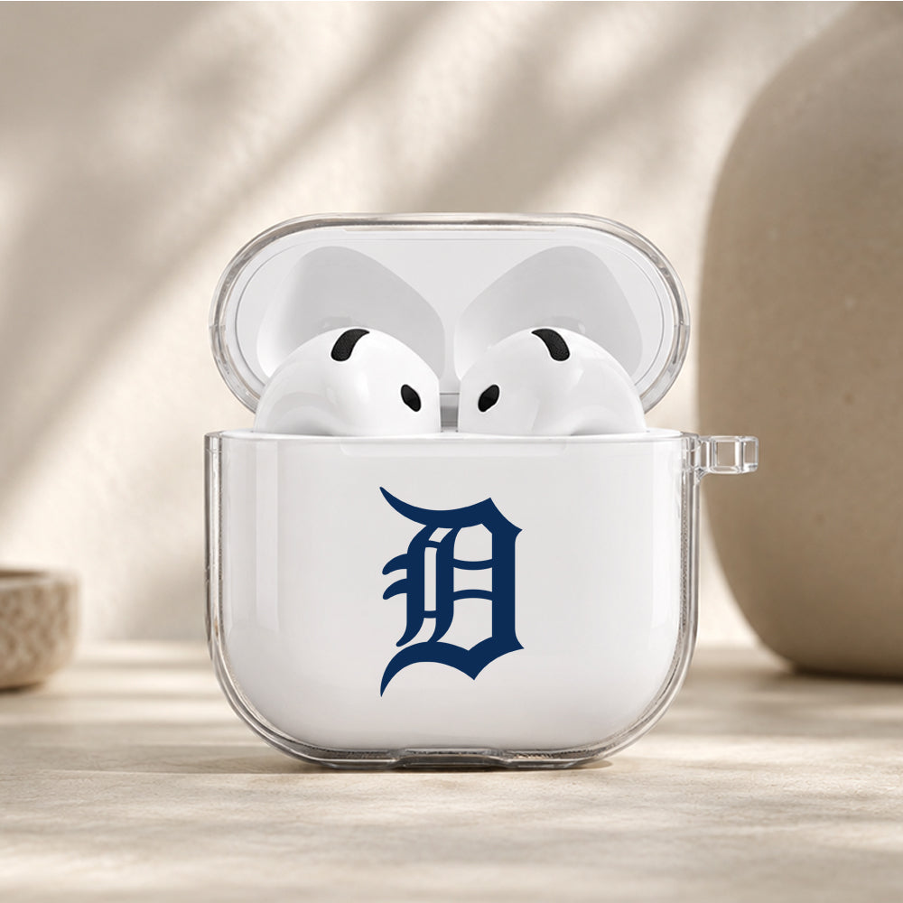 MLB Detroit Tigers Logo Protective Apple Airpods 4 Clear Case - Durable Clear Protection