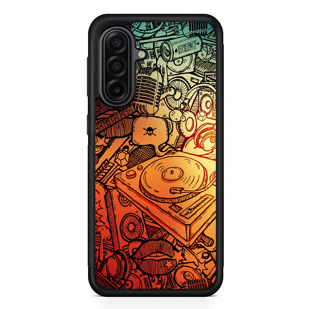 Music Graffiti Art Samsung Galaxy A17 Case | Durable Rubber Samsung Galaxy A17 Phone Case