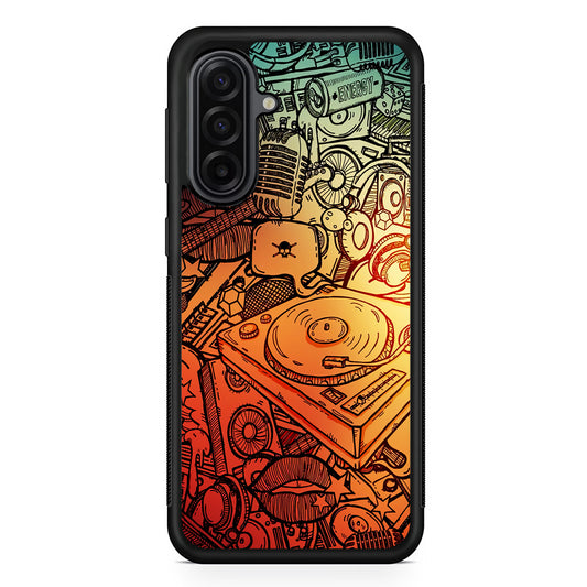 Music Graffiti Art Samsung Galaxy A17 Case | Durable Rubber Samsung Galaxy A17 Phone Case