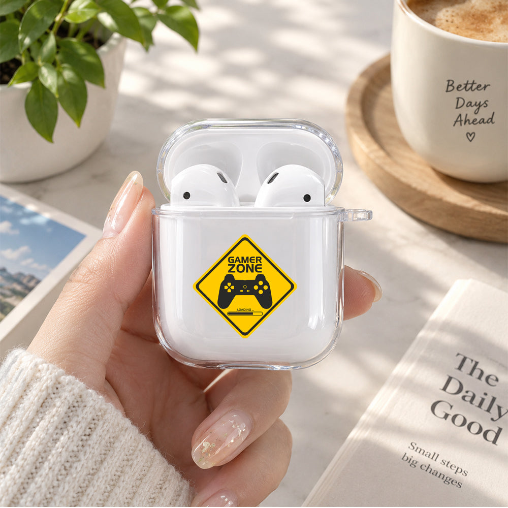 Warning Board for Game Protective Clear Case Cover For Apple Airpods | Soft Silicone AirPods 1 / 2 Case | Protective Cover