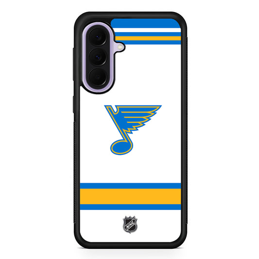 NHL St Louis Blues White Samsung Galaxy A37 Case | Samsung Galaxy A37 Rubber Protective Case